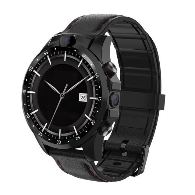 black V9, 4G, Смарт-часы, телефон, 32 ГБ, gps, Android 7,1, SIM, камера 5 Мп, 1,56 дюймов, 800 мА/ч, водонепроницаемые спортивные Смарт-часы, мужские часы для ответа на звонок - Цвет: black