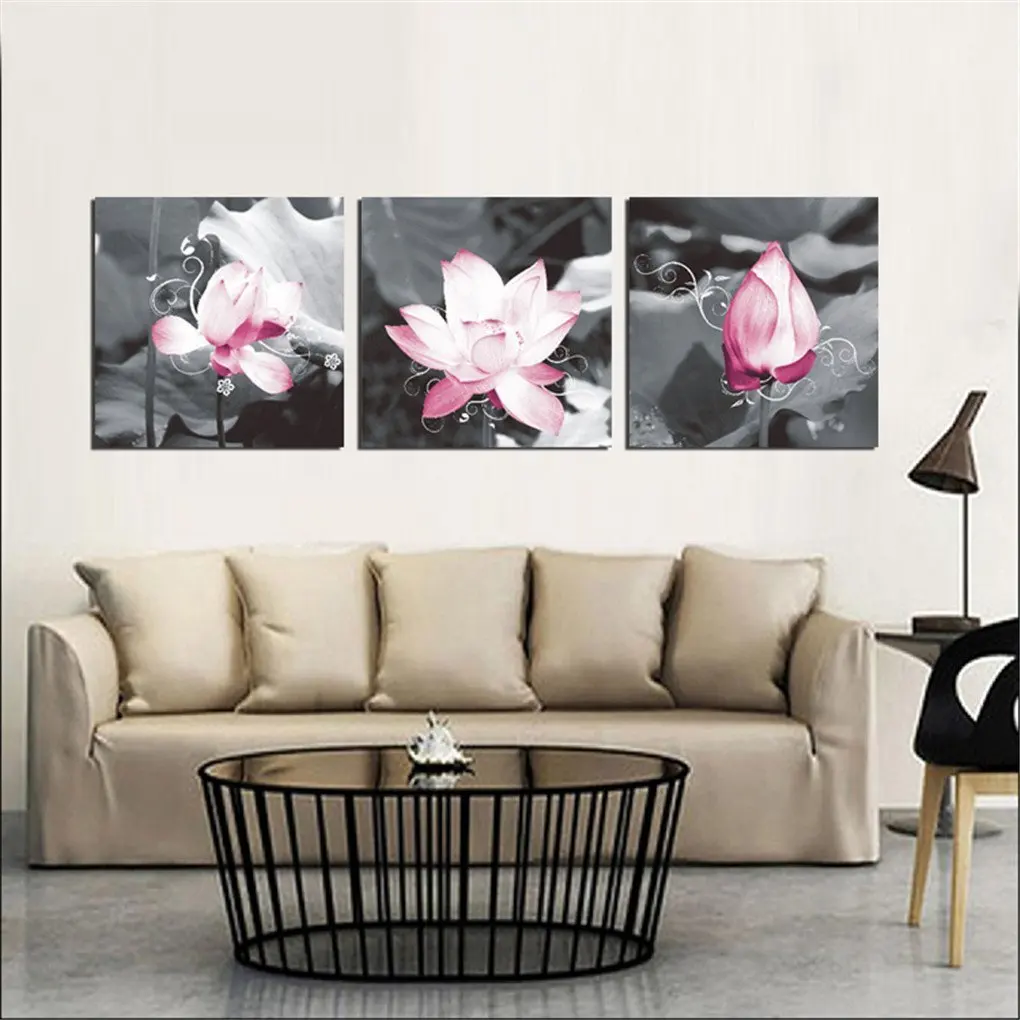 Современное украшение для дома холст картина маслом настенная живопись тройная