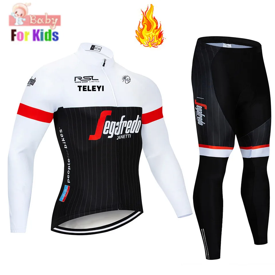 Tinking/ детский зимний термальный флисовый костюм Джерси для езды на велосипеде для мальчиков с длинным рукавом MTB велосипедный велосипед одежда детская одежда для велоспорта - Цвет: 1