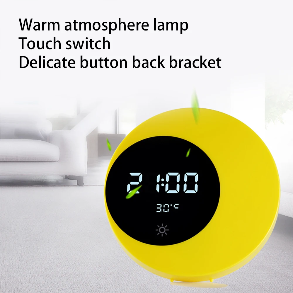 Новый полумесяц часы Многофункциональный перезаряжаемый лампа с сенсорным