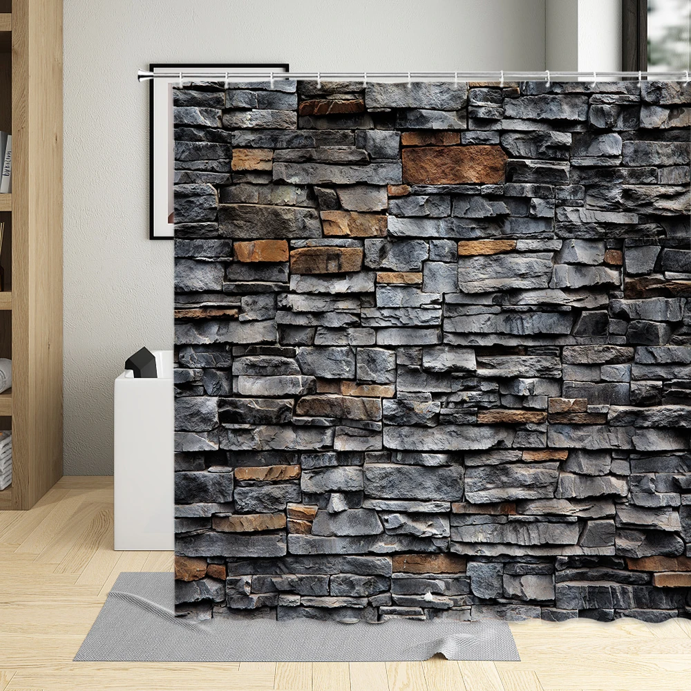 Ретро Ностальгия Lmitation кирпичный узор цветной Кирпич печать ванная комната