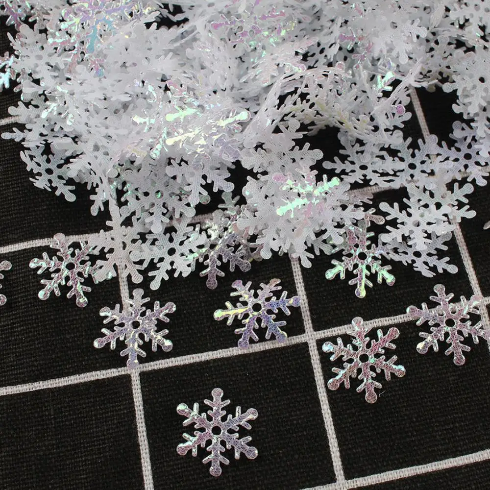 300 шт. украшения в виде снежинок Классические блестящие для рождественской елки