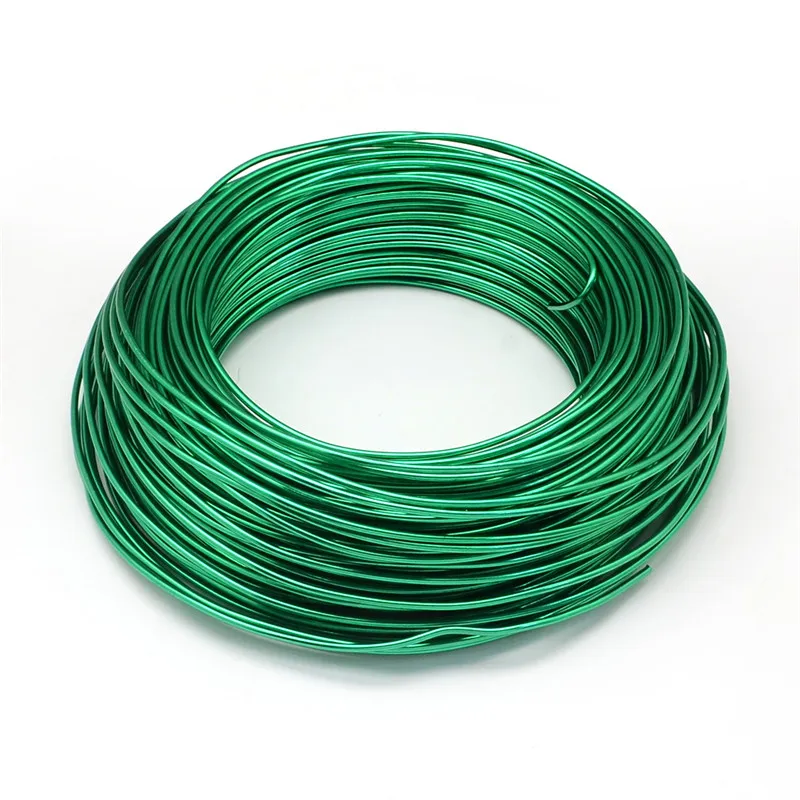 Green 0,6/0,8/1/1,2/1,5/2/2,5/3/3,5/4/5/6 мм алюминиевая проволока ювелирных изделий для самостоятельного изготовления ювелирных изделий браслет Цепочки и ожерелья - Цвет: Green