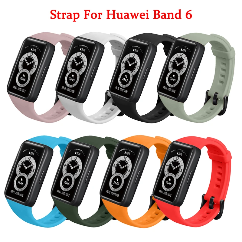 

Silicone Strap For Huawei Band 6 Replacement Sport Wrist Strap Adjustable Watchbands For Huawei Band 6 Band6 Smart Watch Strap
