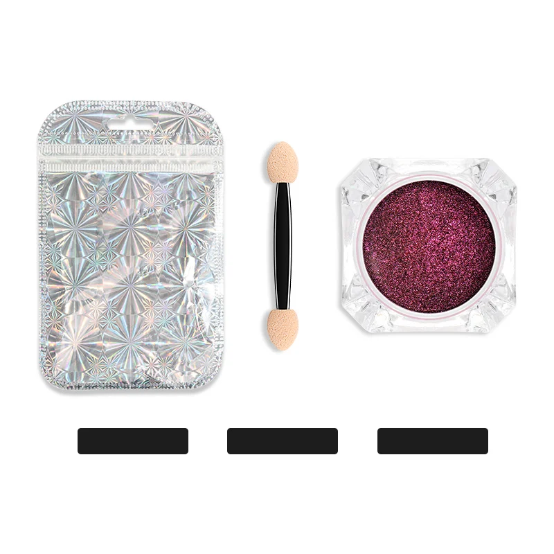 1Box Chameleon Mirror Laser Nail Glitter Powders Auroras Effect Art Metallic Chrome Pigment Dust DIY Design Decoration | Красота и