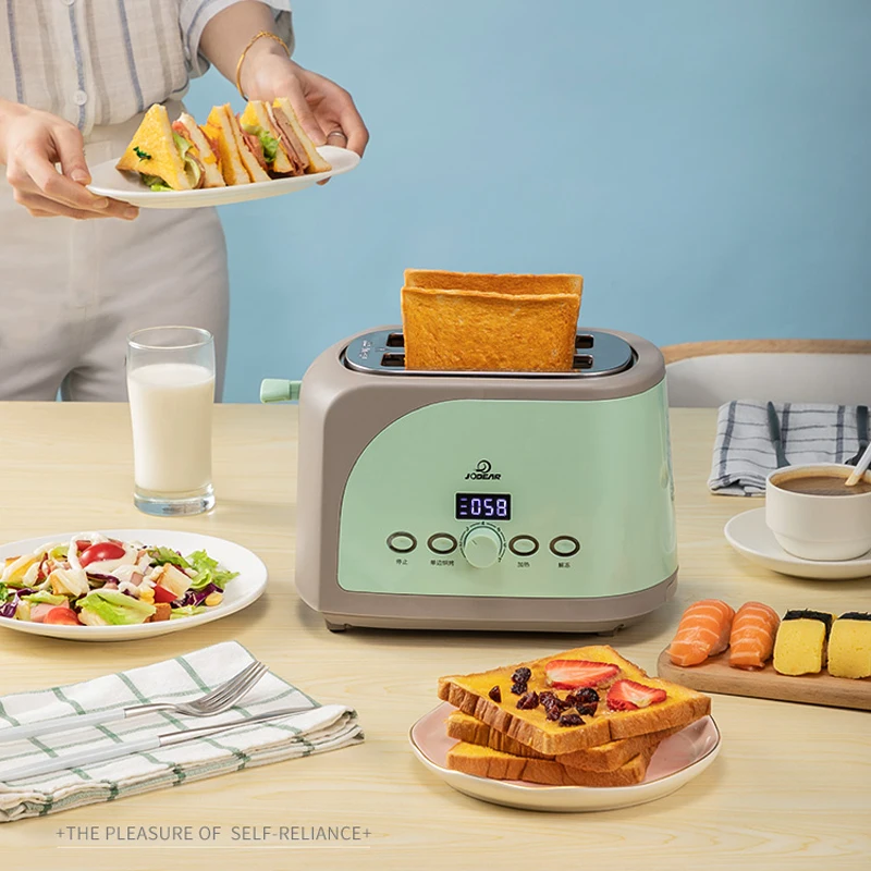 

Тостер для хлеба, машина для завтрака, тостеры с ЖК-дисплеем, духовка для выпечки, автоматический тостер, плита, хлебопечка с функцией размор...