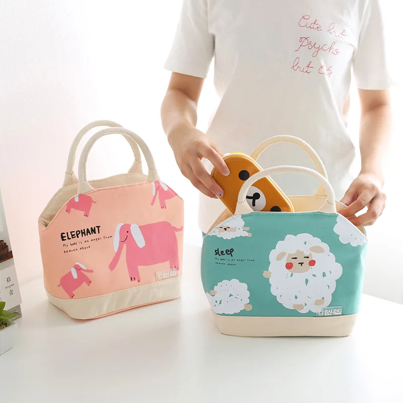 Водонепроницаемая холщовая свежесть изоляция сумка для ланча женщин и детей