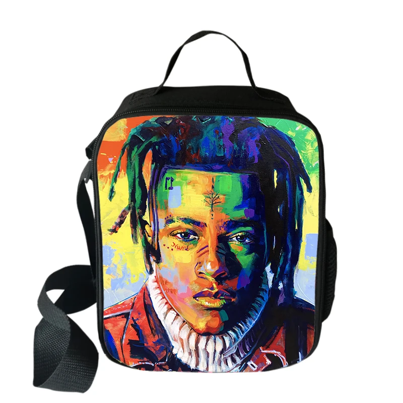 

Сумка-тоут для ланча Rapper XXXTentacion для мальчиков и девочек, дорожные сумки для пикника, еда для свежего хранения, Студенческая мини-сумка-мессе...
