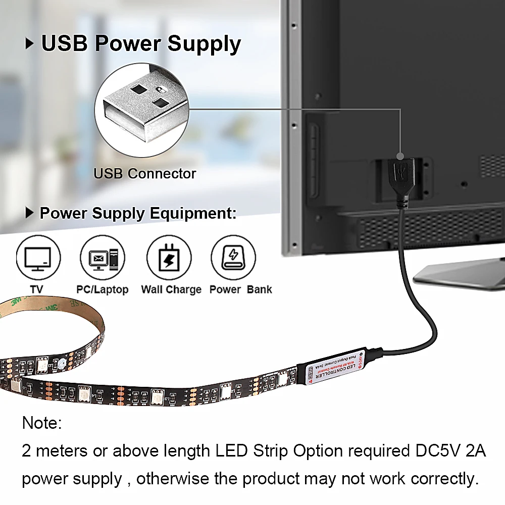 Кухня светодиодный светильник USB домашняя костюмерная светильник шкаф Светодиодные ленты SMD 5050 5V светильник на ПК ТВ Подсветка dormitorio лампа ИК-контроллер