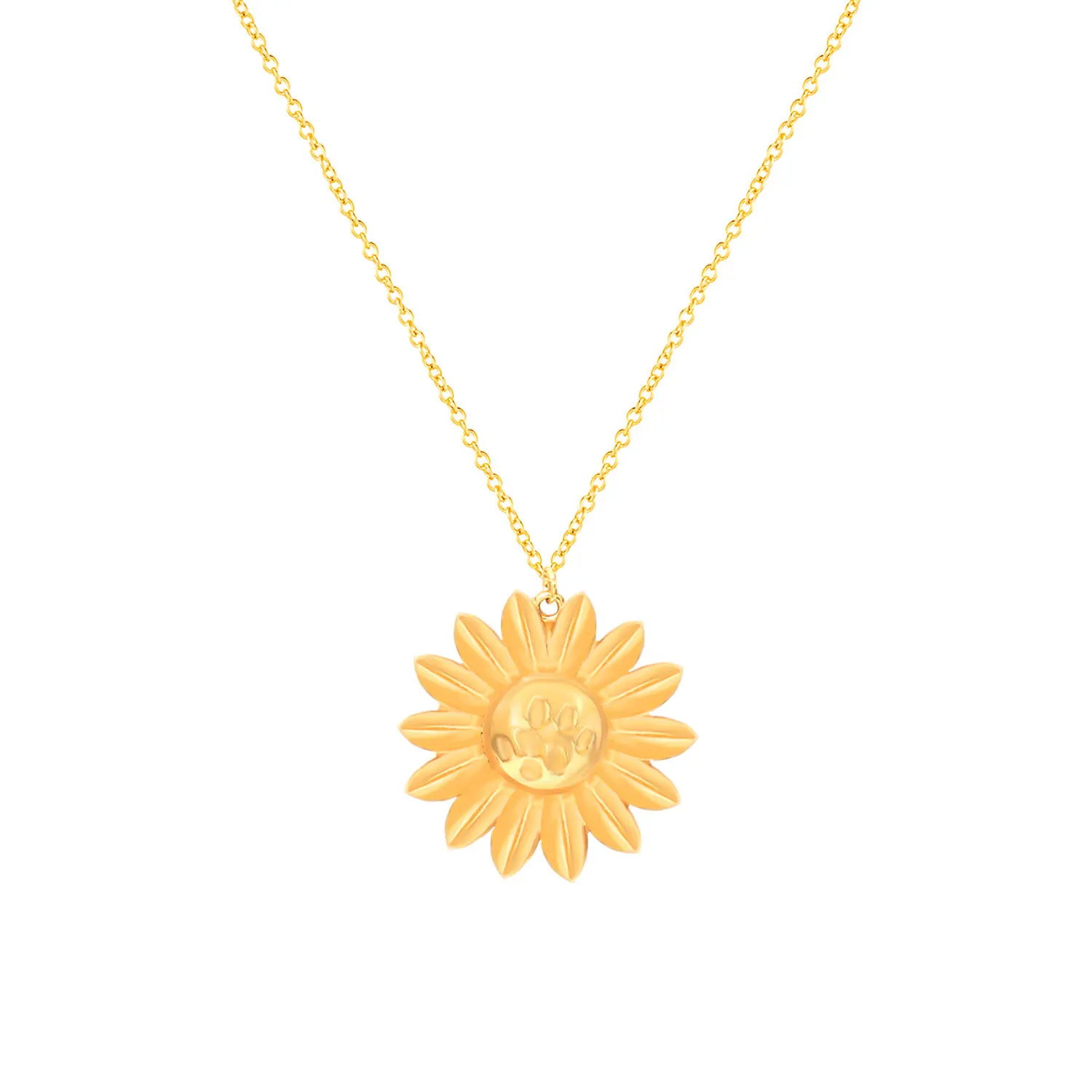 Креативное длинное ожерелье золотого цвета с подвеской в виде подсолнуха