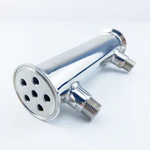 Бесплатная доставка, 2 дюйма (51 мм) OD64, санитарный дефломатор 12 дюйма MNPT из нержавеющей стали 304,6 труб внутренней ID 8 мм, длина 200 мм, рефлюкс