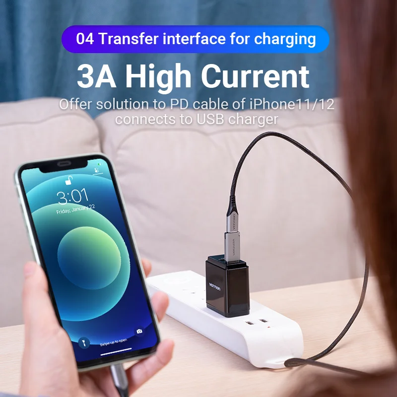 Vention USB C адаптер 3 0 папа к Type женский кабель для ноутбука Samsung Xiaomi наушники 1