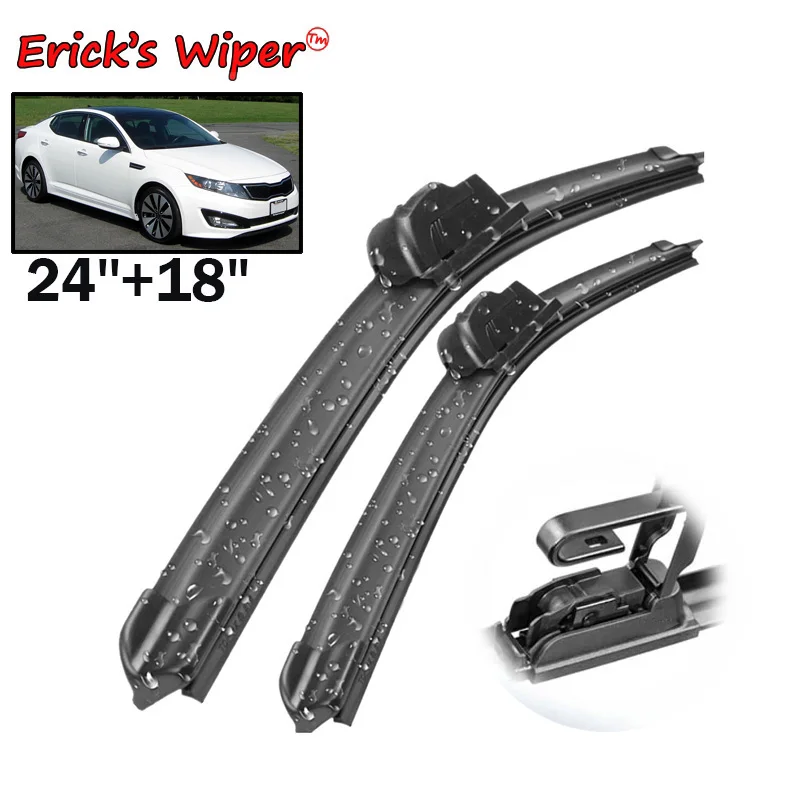 

Erick's Wiper LHD Car Front Wiper Blades For KIA Optima MK3 2010 - 2015 Windshield Windscreen Window Rain Brushes 24"+18"