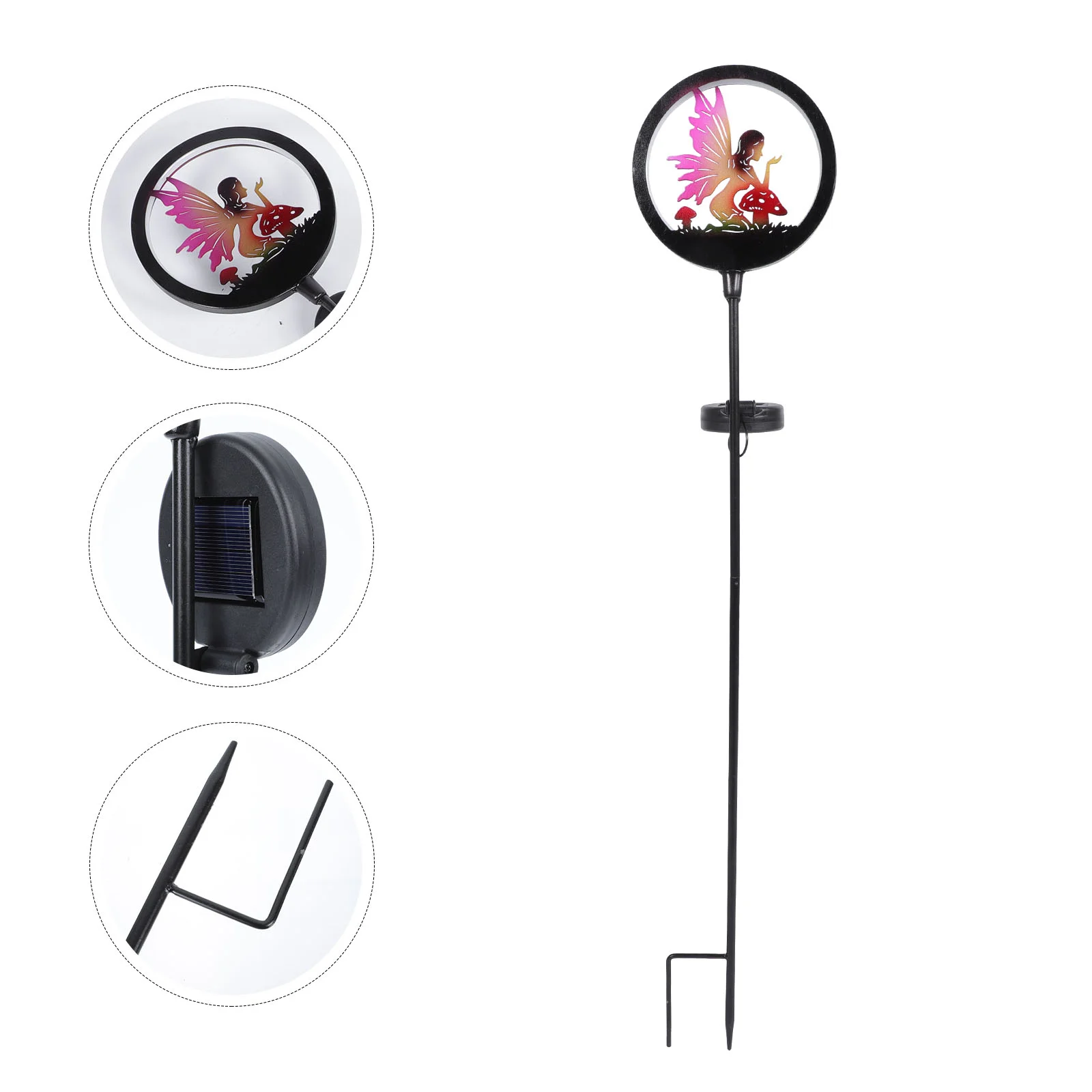 

1pc Decorative Outdoor Lawn Light Solar Energy Iron Craft Light Outdoor Light