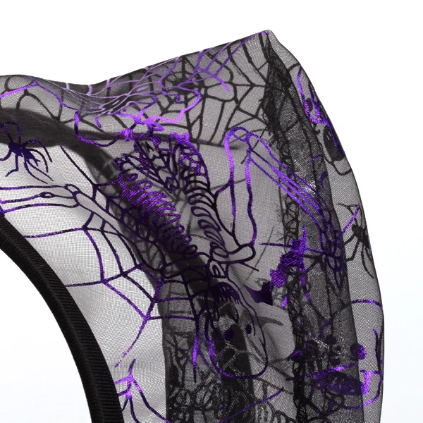 Мужские трусы стринги с принтом в виде паутины и черепа| |