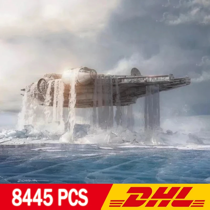 

Big Movie Series Millennium Falcon Model Building Blocks Destroyer Ship 75192 8445Pcs Bricks Toys Kids Gifts