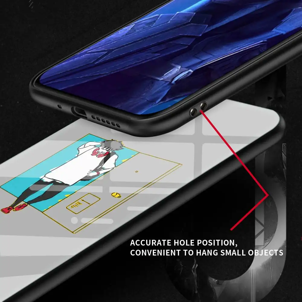 

Phone Case for Samsung S20 FE S21 Ultra S10 S9 S8 Plus Shell for Galaxy Note 20 10 Lite Glass Cover Jujutsu kaisen Satoru Anime