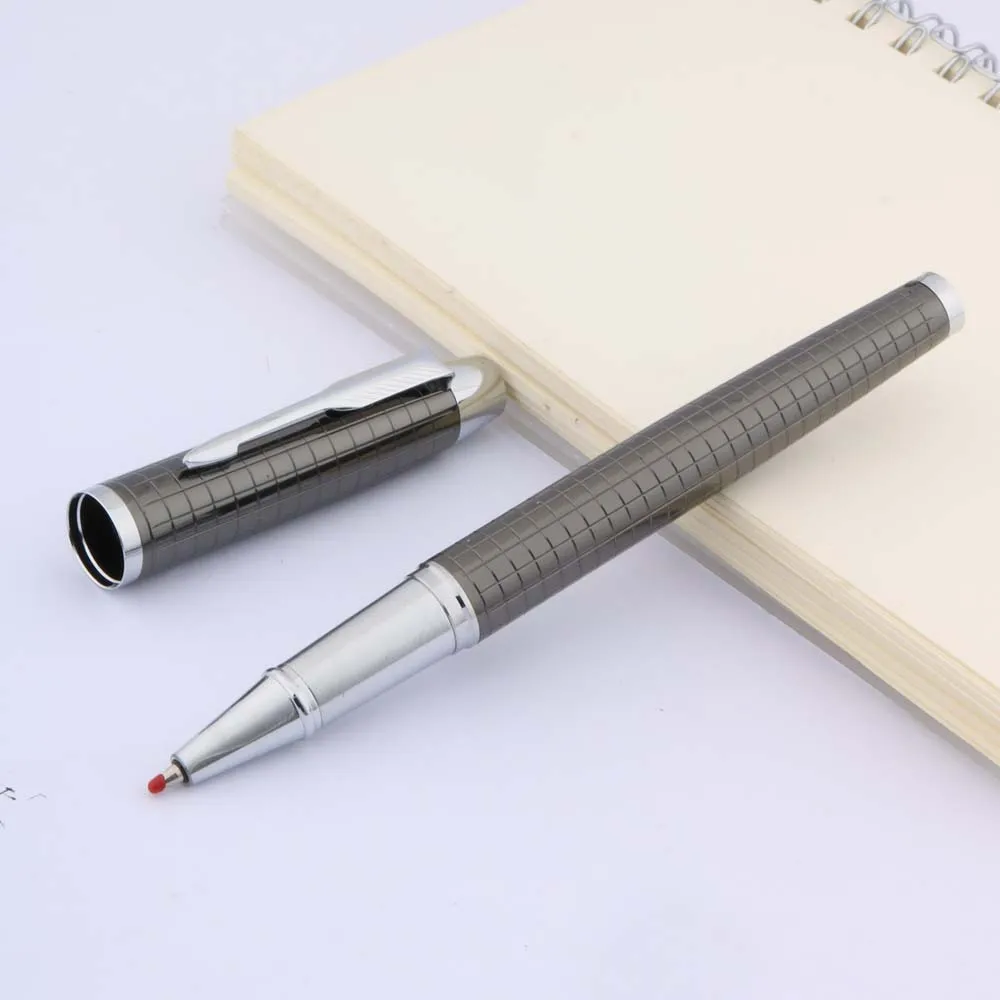 Офисная Серебристая Классическая решетчатая ручка из нержавеющей стали серый