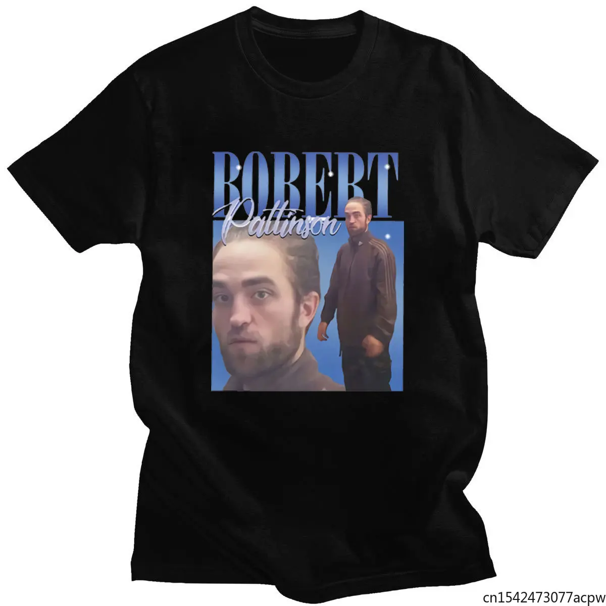 

Short Sleeve Oversized T-shirt Robert Pattinson Standing Meme Funny Pure Tshirts Round Collar Unisex Tee