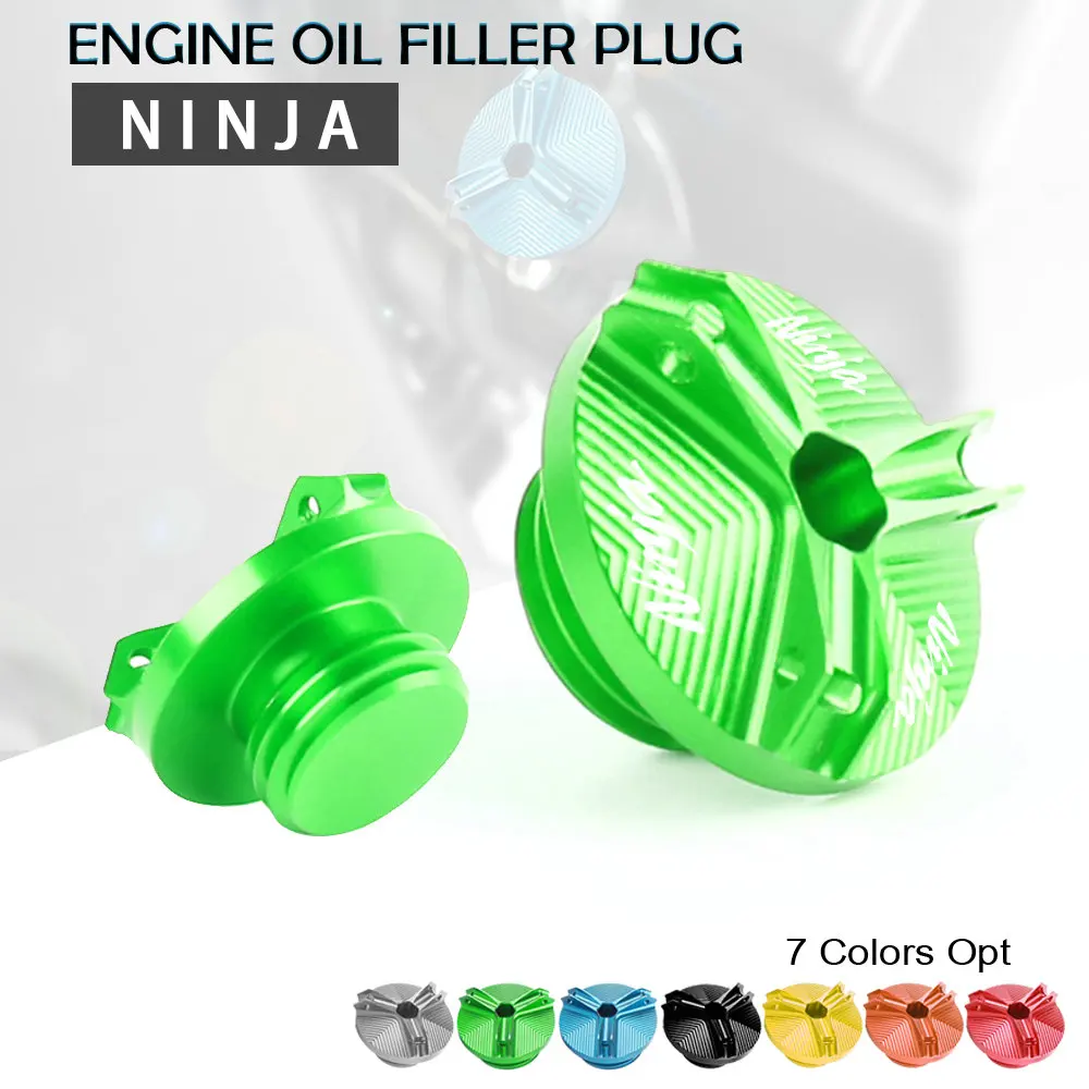 

Motorcycle Accessories Engine Oil filler Drain Plug Sump Nut Cap Cover for KAWASAKI NINJA 125 250SL 400 650 2019-2020 Versys 650