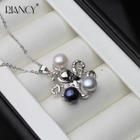 fashion natural freshwater multicolor pearl pendant multi bead octopus necklace for women wedding gift
