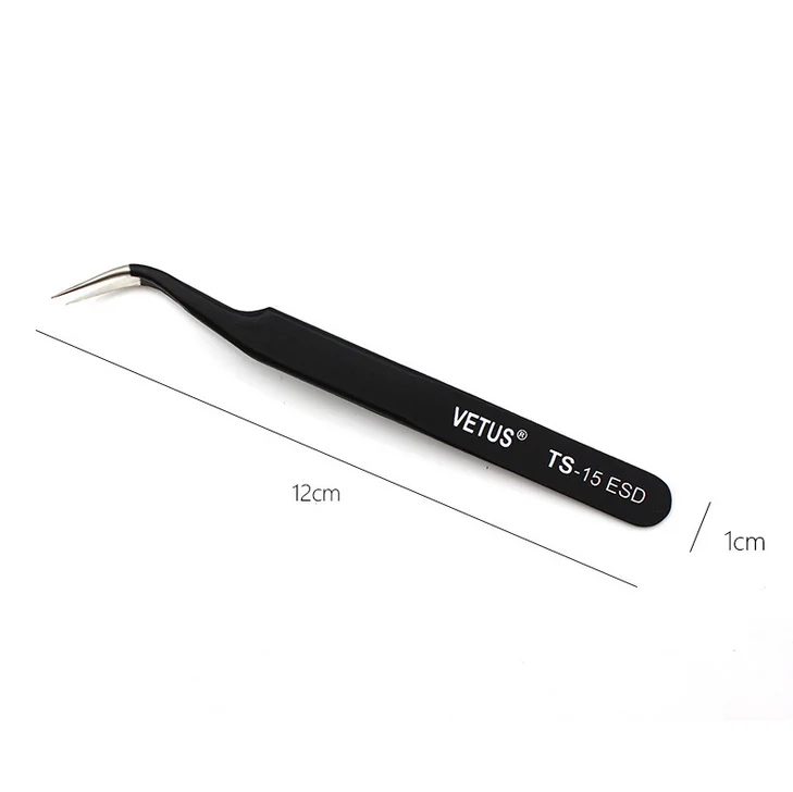 

200pcs VETUS 100% Brand Anti static ESD Tweezers stainless steel Eyelash Make Up Nipper Crafts Makeup Tools