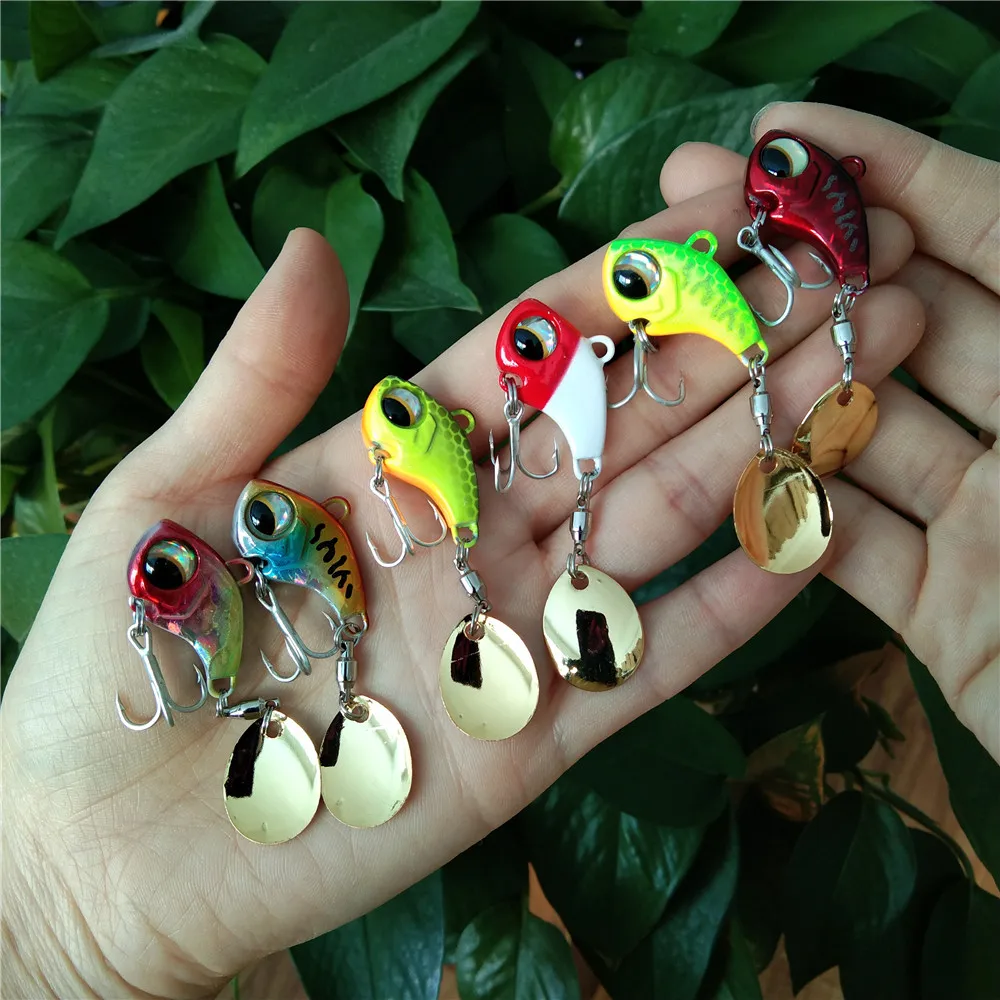 

Swolfy 6pcs 13g 16g New Metal Mini VIB With Spoon Fishing Lure Fishing Tackle Crankbait Vibration Spinner Sinking Bait