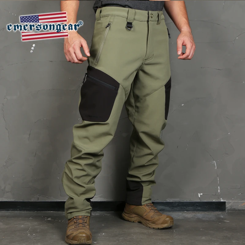 Emersongear уличные спортивные треккинговые брюки быстросохнущие дышащие походные альпинистские походные водонепроницаемые теплые зимние брюки - Цвет: OD