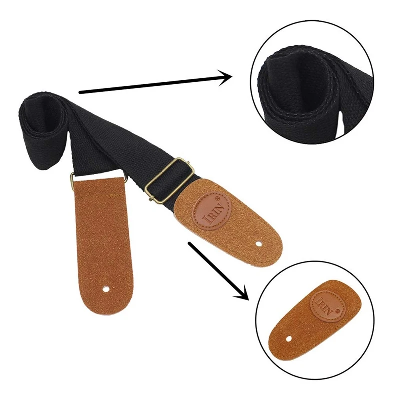 Черный кожаный держатель для гитарного Ремешка Кнопка безопасный замок