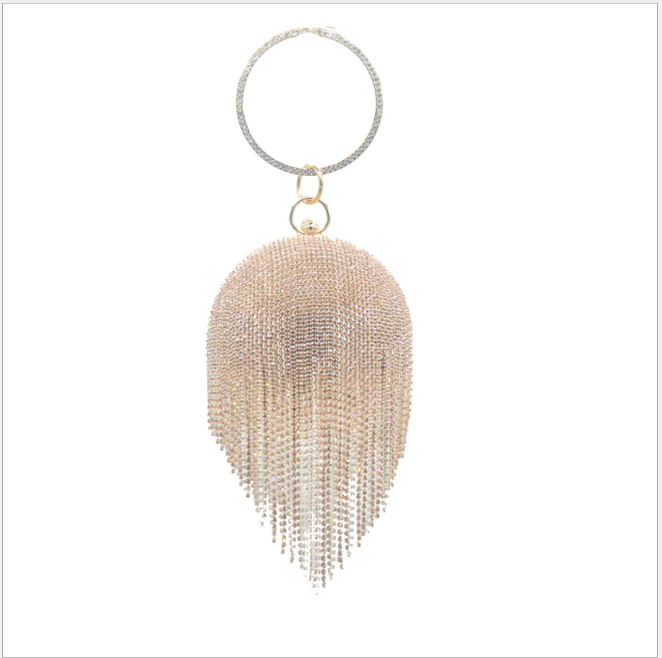Вечерние сумки с кисточками и бриллиантами ранцевая сумка на плечо кольцом палец