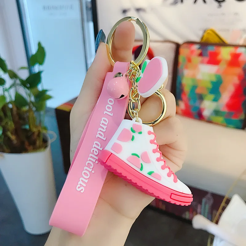 Модный 3d резиновый холщовый фотографический брелок для ключей автомобиля в виде