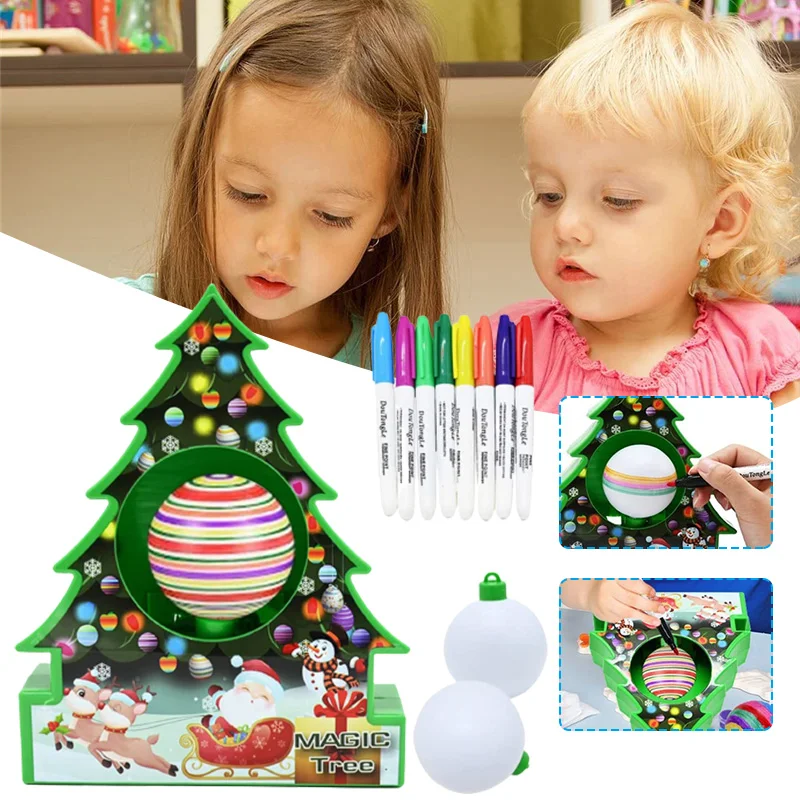 

2022 Новогодние украшения для новогодней елки Набор для украшения светильник кой и музыкой DIY Электрический шар для рисования рождественские...