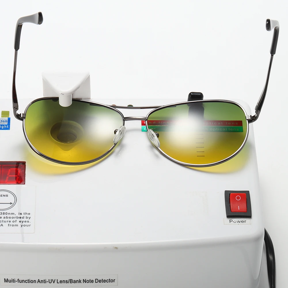 Солнцезащитные очки дневного и ночного видения мужские овальные для вождения с