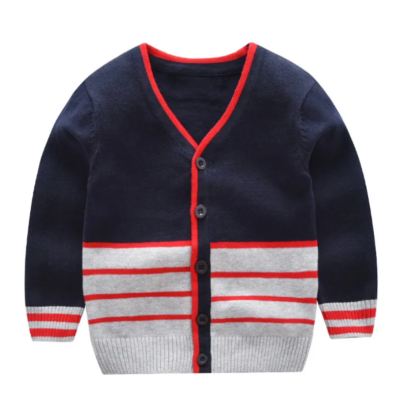 

Kids Striped Sweater Tops Children Boy Autumn Winter Knitted Cardigan Sweater Casual Coat New Toddler Jacket Outerwear Clothes