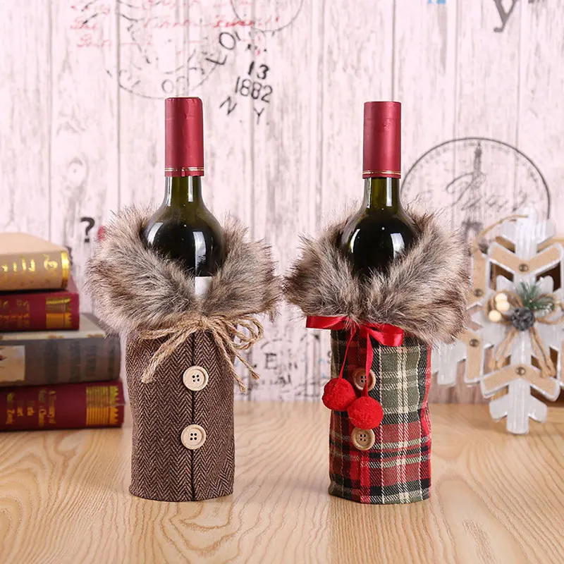 Новинка 2021 Рождественский Подарочный держатель для бутылки с вином Санта Клауса