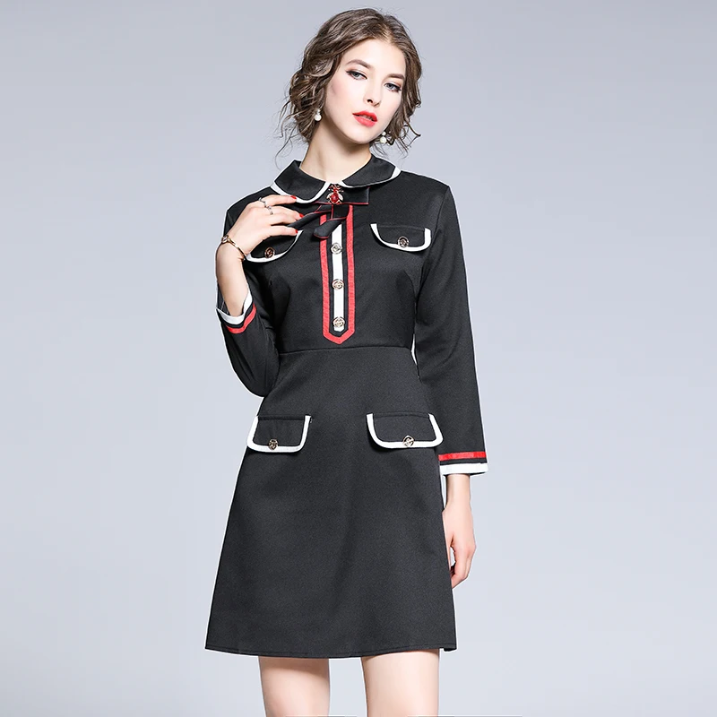 Женское модельное платье на пуговицах VERHELLEN Повседневное с рукавом до запястья и