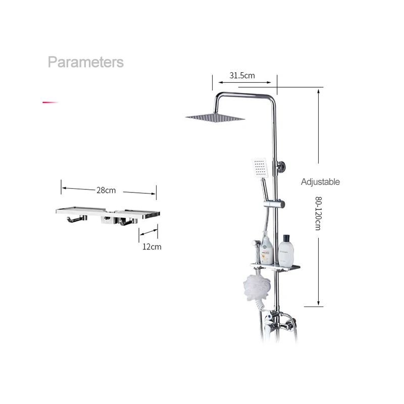 Душевая система тропический душ набор для ванной комнаты термостатический