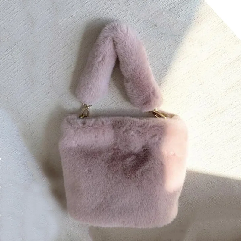 45cm Replacement Bag Strap Faux Fur Handbag Shoulder Strap Handle For Women Purse Belt Winter Bag Accessories Mobile Phone Chain