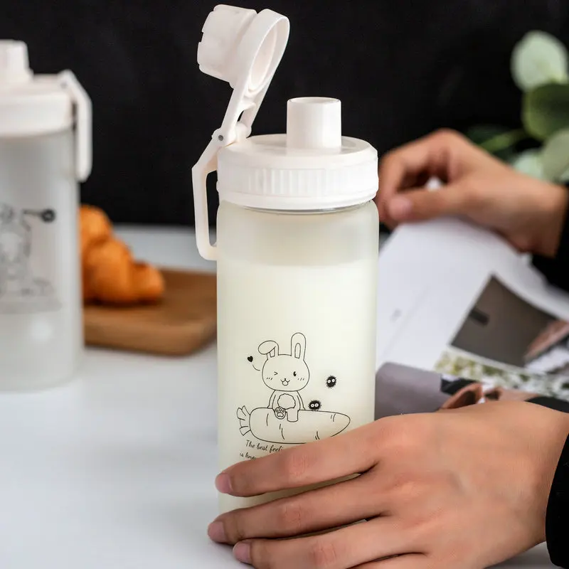 500 мл матовая стеклянная бутылка для воды контейнер здоровья летняя чашка с