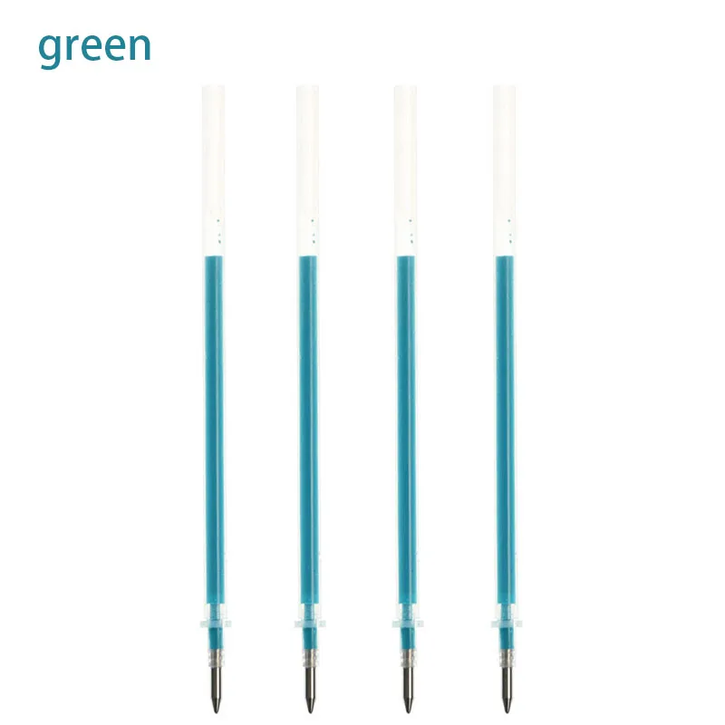 Green 4pcs 4 шт./компл. Студенческие канцелярские принадлежности 8 стилей Радужная стираемая ручка бестселлер креативный рисунок шариковая ручка гелевая ручка заправка подарочный набор - Цвет: Green 4pcs