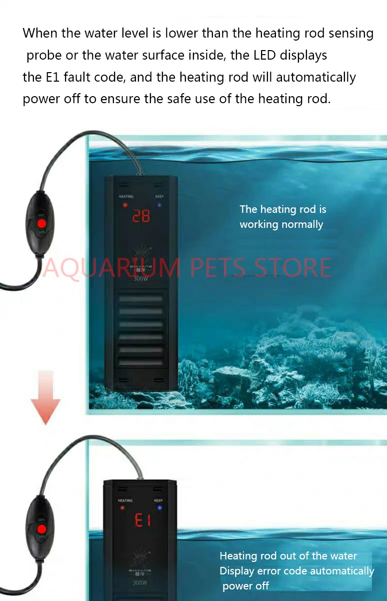 Нагревательный стержень для аквариума PTC dragon fish tank нагревательный стержень автоматическая постоянная температура аквариумная черепаха резервуар для тропических рыб
