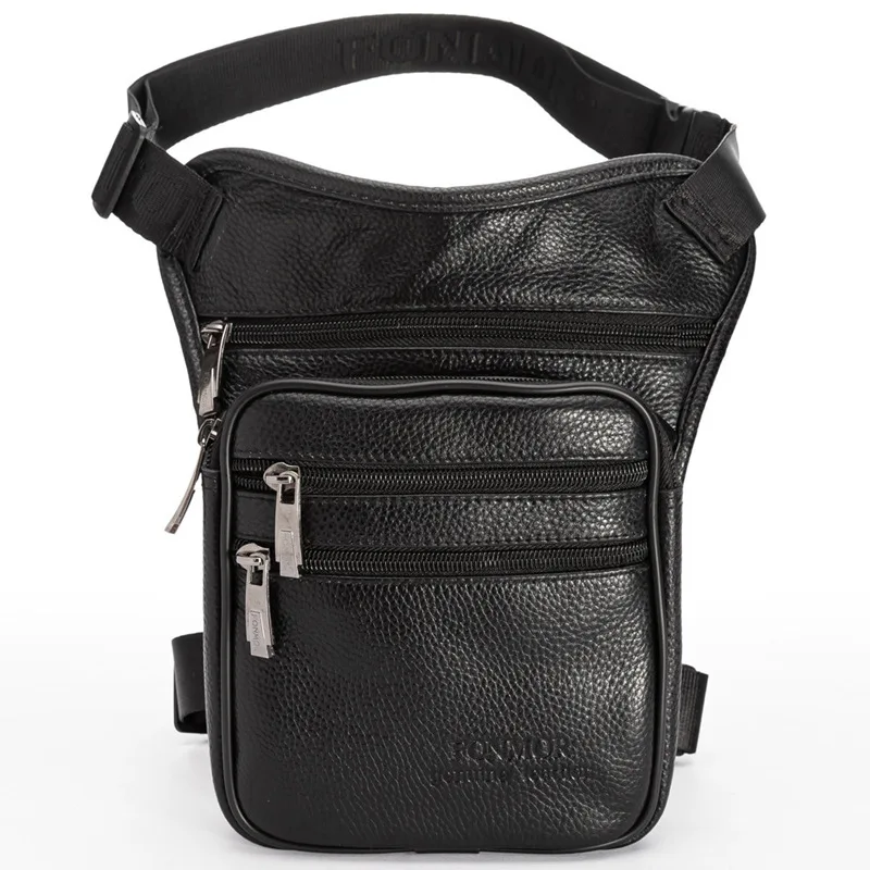 

Men Genuine Leather Drop Leg Bag Waist Bag Crossbody Bag Fanny Pack Belt Hip Bum Travel Riding Motorcycle Messenger Shoulder Bag