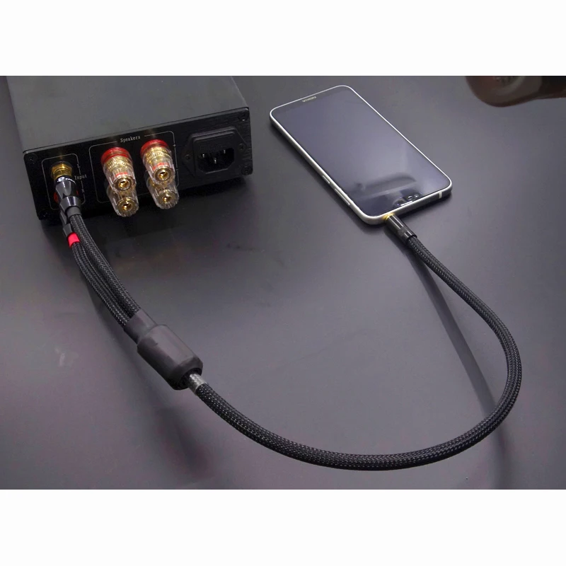 Hi Fi кабель 3 5 мм в rca разъем AUX аудиосигнал линейный штекер преобразование двух RCA
