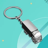 1 pcs car advertising waist hanging key ring chain pendant accessories creative gift stereo truck model metal key chain