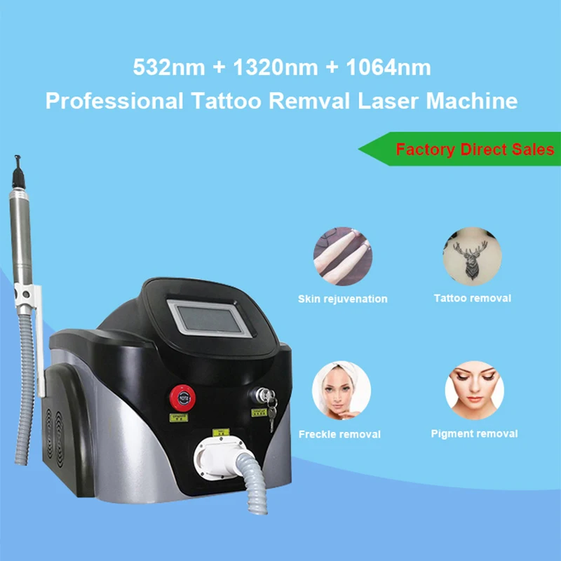 

Portable Q Switch Nd Yag Laserl Beauty Machine Pigments Removal 1064nm 532nm 1320nm Remove Tatoo Removal Laser Machine