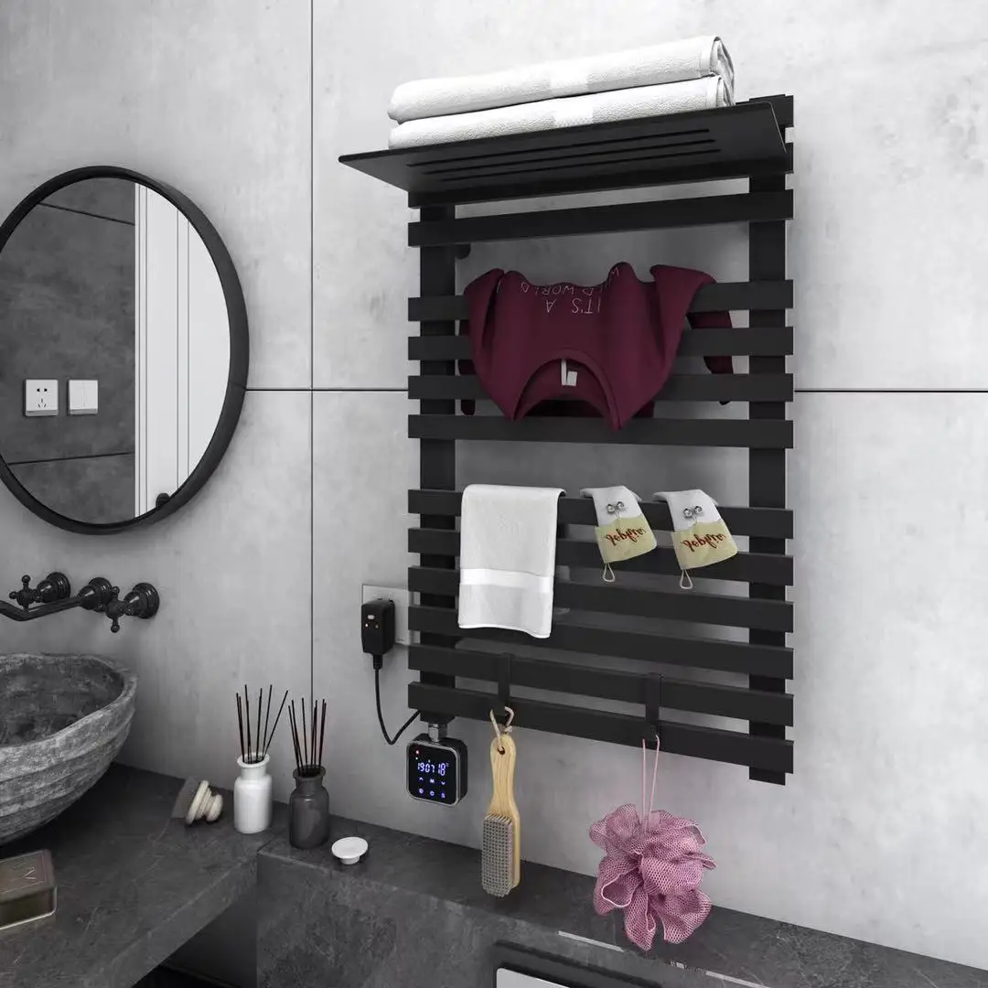 bathroom accessories smart home tuya app electric towel warmer rack temperature control time control smart towel dryer free global shipping