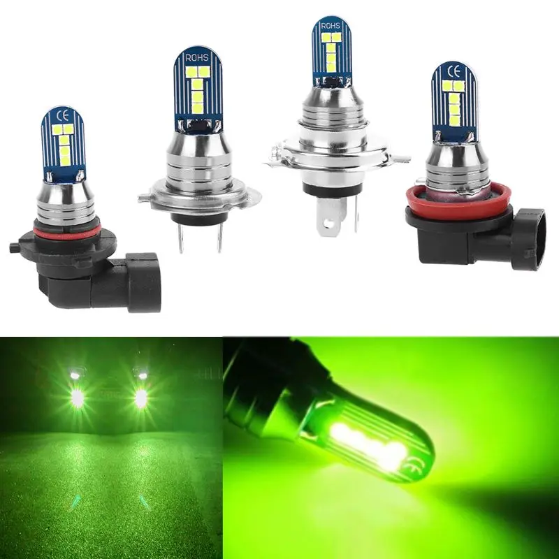 

Mini Size H4 H7 H11 9006/HB4 Super Bright Car LED Light Canbus Headlight Bulbs Car Fog Lamp 15W 1000LM Lemon Green