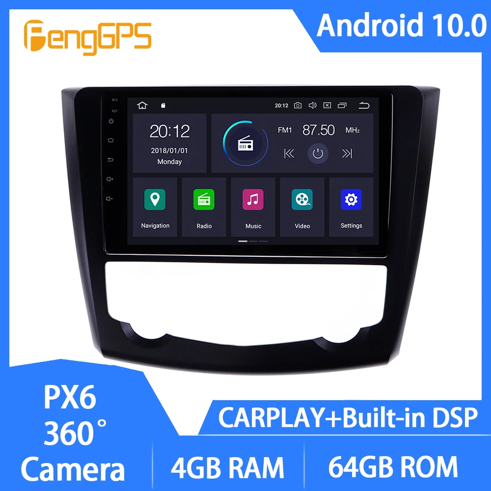 Android 10 автомобильный DVD плеер для Renault Kadjar 2015 2017 сенсорный мультимедийный Головной