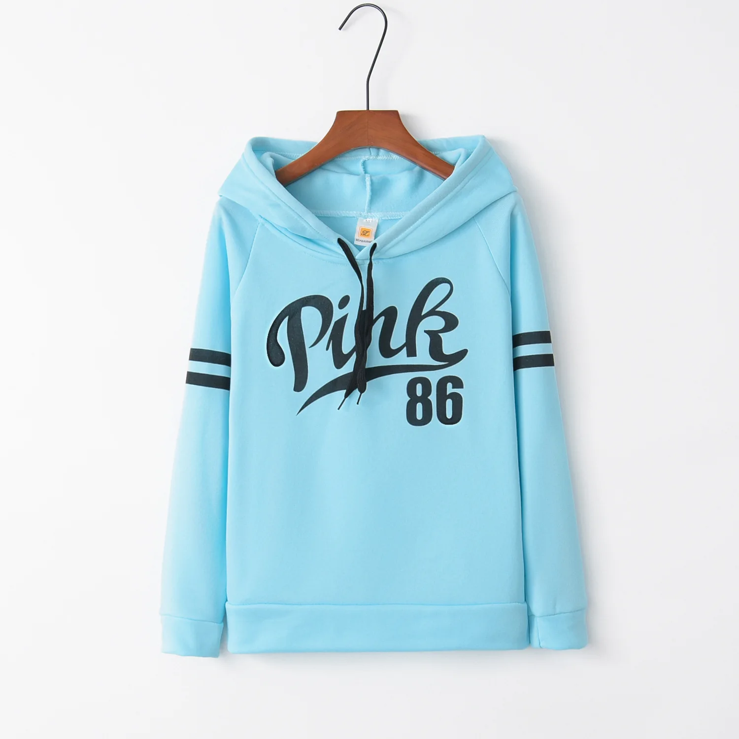 Pink 86 Printed Double Rings 2022 New Design Hot Sale Hoodies Sweatshirts Women Casual Harajuku Sweat Girls European Tops Korean