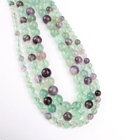 natural stone personalized green fluorite round loose beads male and female jewelry making diy necklace bracelet accessories